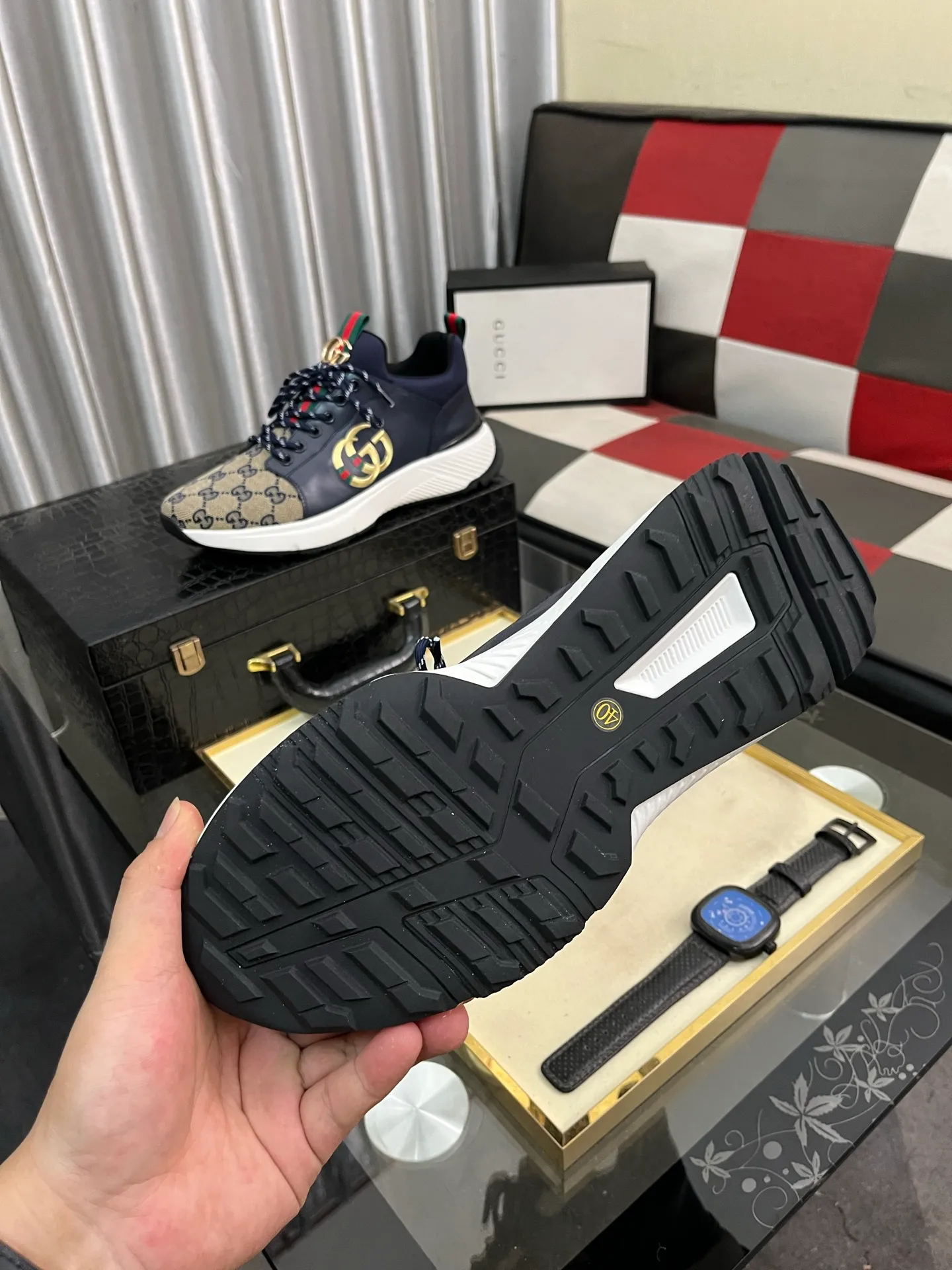 Men's Men's Shoes 💰458 ⌚️⌚️[GUCCI] Gucci men's casual shoes are absolutely popular 🔥The ultimate matching item for trendy men! The charm of super texture is irresistible, the main recommendation, the flower leather color is bright! The upper is made of high-quality brand printed fabric with cowhide, breathable leather lining and wear-resistant rubber sole, noble and elegant! Extremely comfortable🎁🎁You can be as handsome as you want💪 38-445⃣️colors available